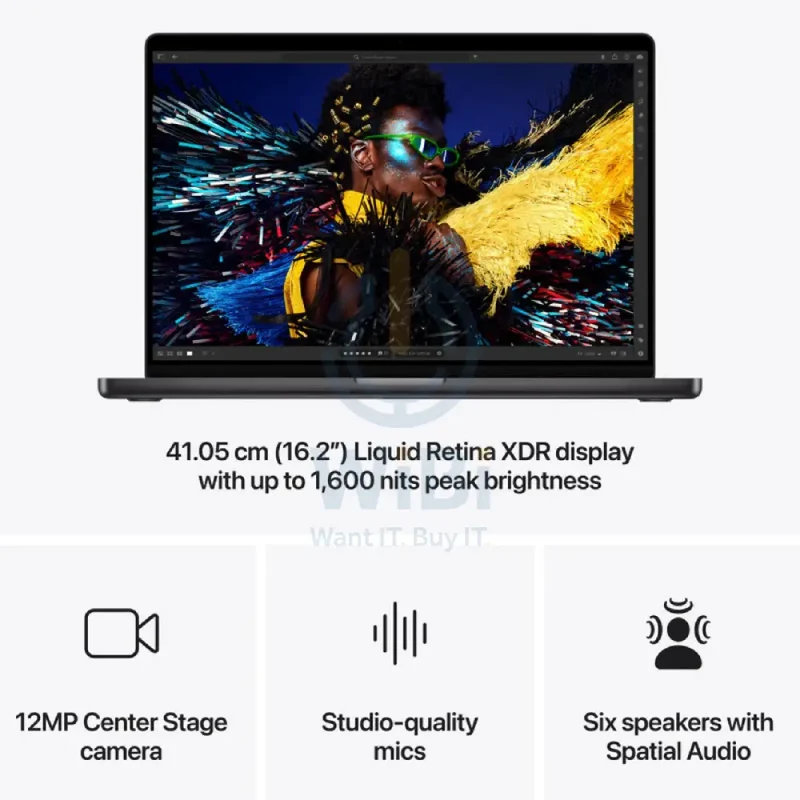 Apple MacBook Pro - 16.2" Standard Glass / M4 Max / 16-Core CPU / 40-Core GPU / 128GB RAM / 2TB SSD / Arabic/English / Space Black / 1YW