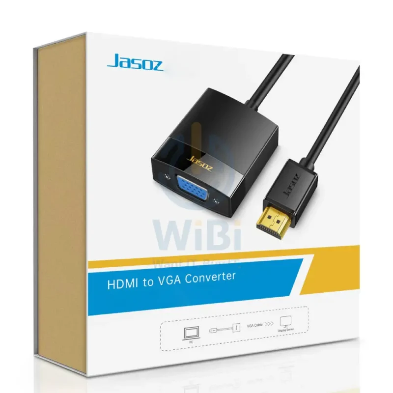 محول جازوز G102 من HDMI إلى VGA، باللون الأسود