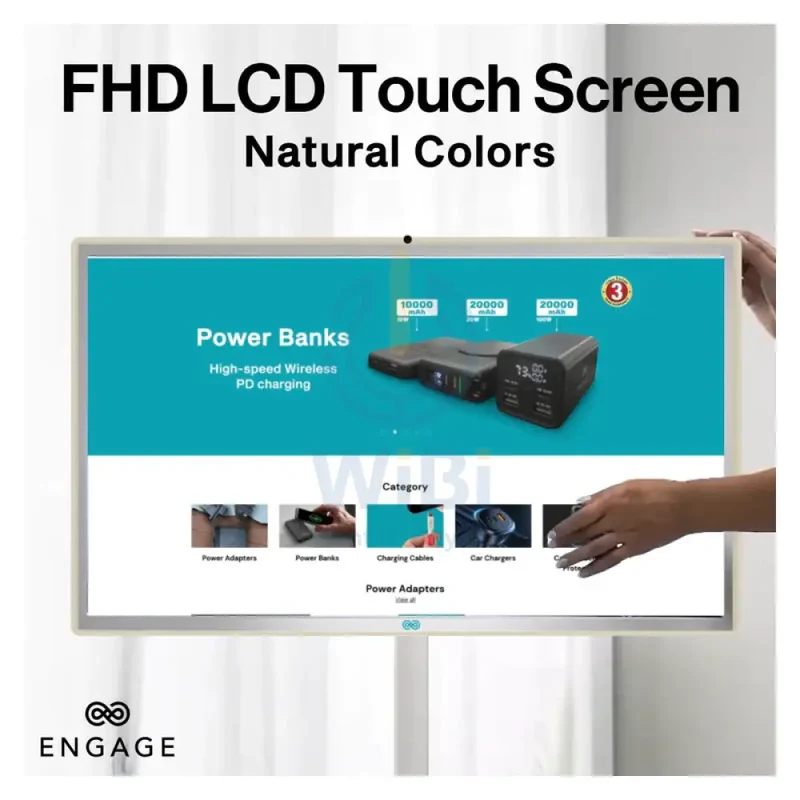 ENGAGE Android Rotating Touch Screen with Built-In Camera - 32" / 128GB / 8GB / 4G / USB-A / Wi-Fi / HDMI