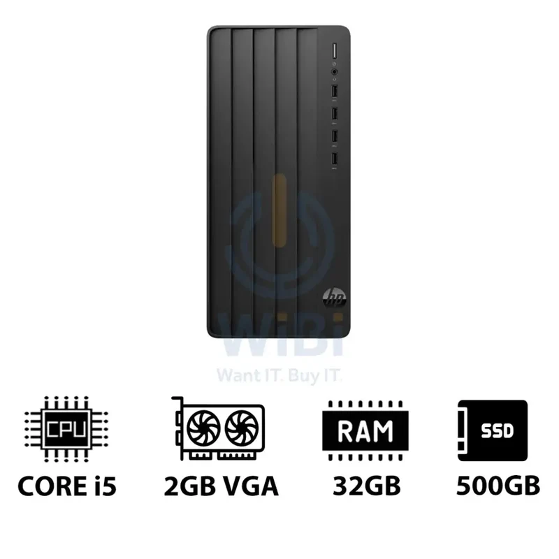 HP Pro Tower 290 G9 - i5 / 32GB / 500GB (NVMe M.2 SSD) / 2GB VGA / DOS (Without OS) / 1YW - Desktop