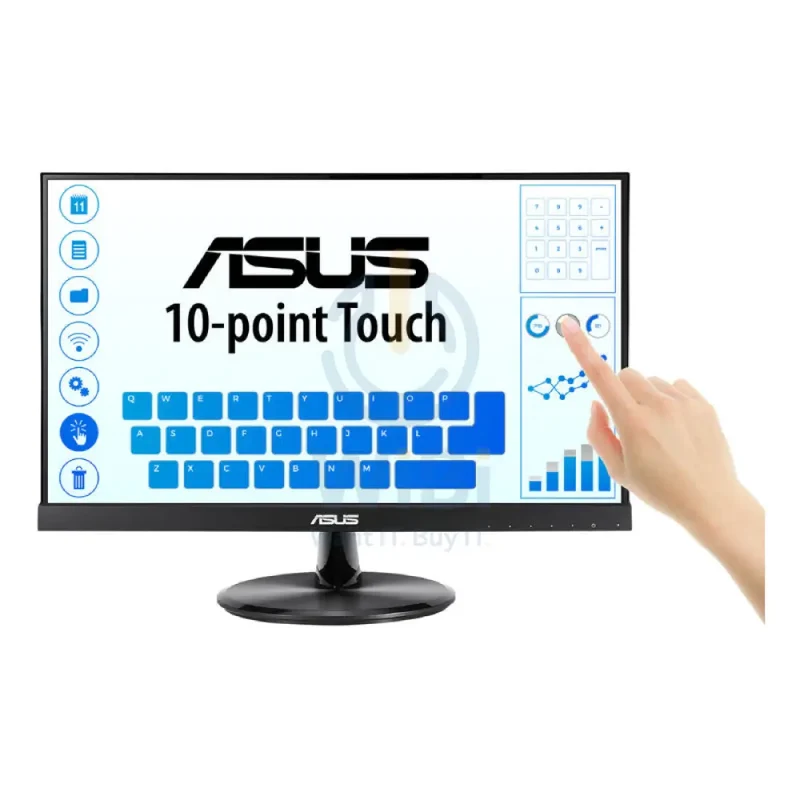شاشة لمس أسوس VT229H - حجم 21.5 بوصة FHD باللمس / 5 مللي ثانية / 60 هرتز / HDMI / VGA / ضمان 3 سنوات