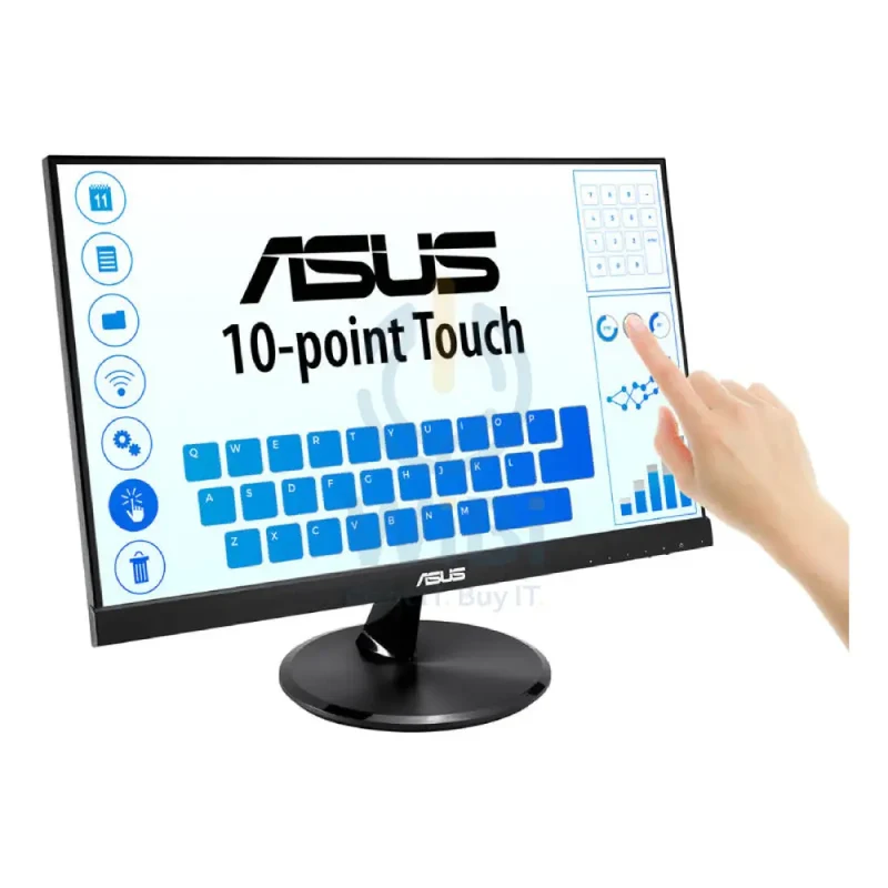 شاشة لمس أسوس VT229H - حجم 21.5 بوصة FHD باللمس / 5 مللي ثانية / 60 هرتز / HDMI / VGA / ضمان 3 سنوات