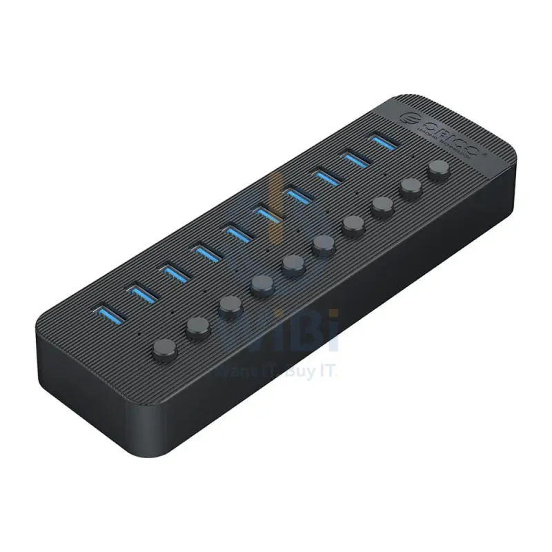 ORICO Multi-Port Hub With Individual Switches - 10-Ports / Black