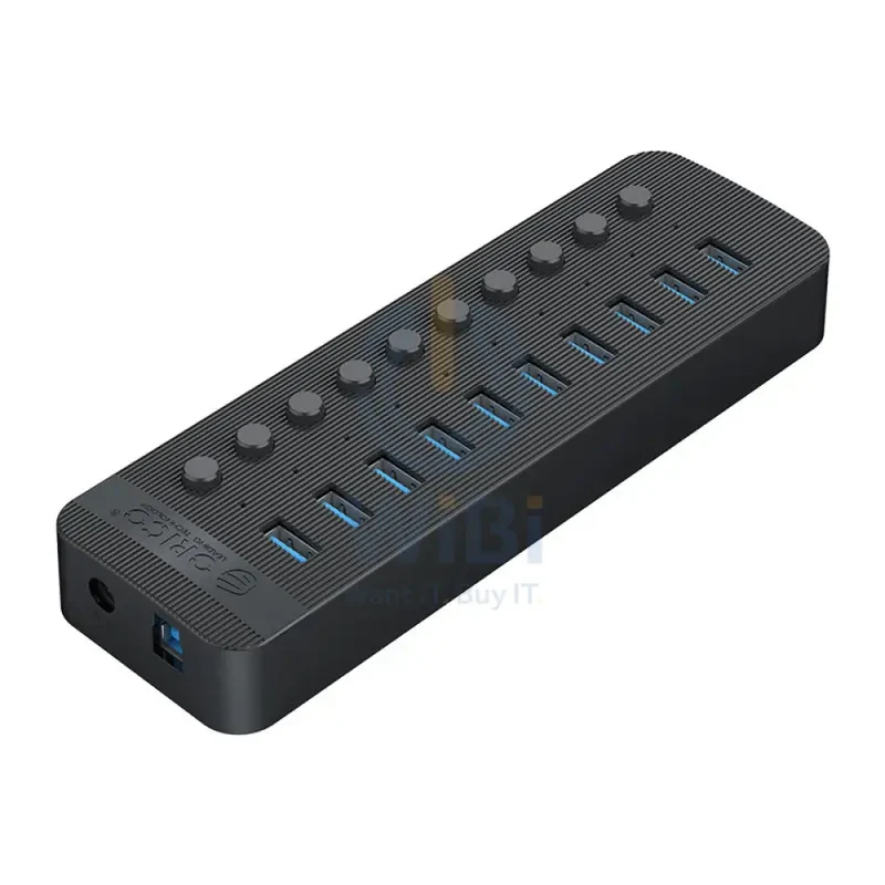 ORICO Multi-Port Hub With Individual Switches - 10-Ports / Black