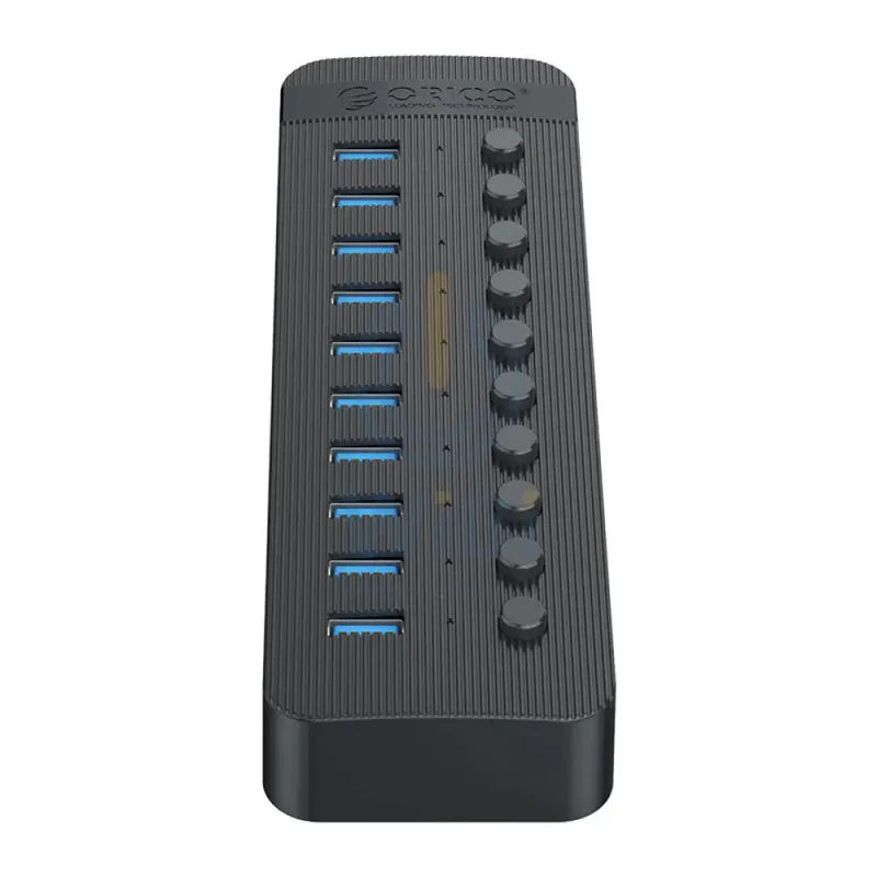 ORICO Multi-Port Hub With Individual Switches - 10-Ports / Black