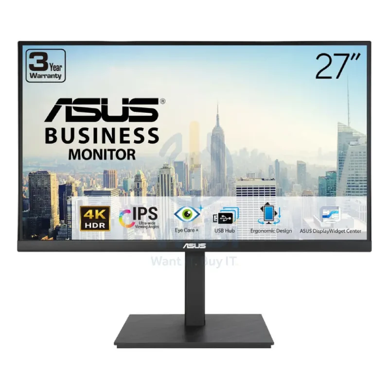 ASUS VA27UQSB - 27" 4K UHD / 5ms / 60Hz / USB / HDMI 2.0 / DP 1.4 / 3YW - Business Monitor