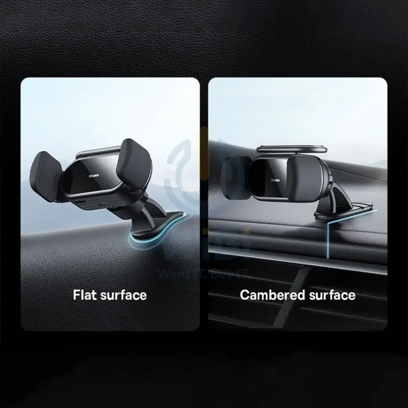 Baseus Steel Cannon Pro Solar Electric Car Mount - Black