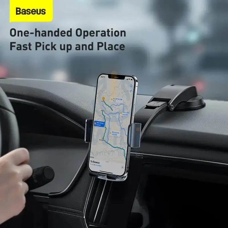 Baseus Easy Control Clamp Car Mount Holder (A Set) - Black