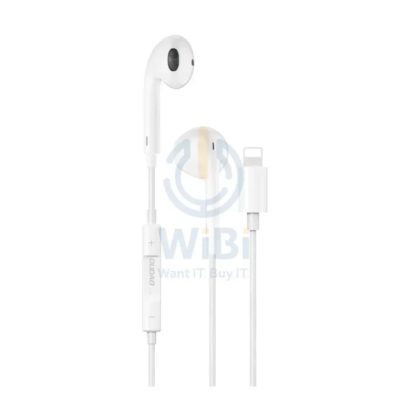 DUDAO X14+ Premium Earphone - Lightning / Wired / White