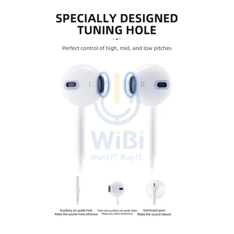DUDAO X14+ Premium Earphone - Lightning / Wired / White