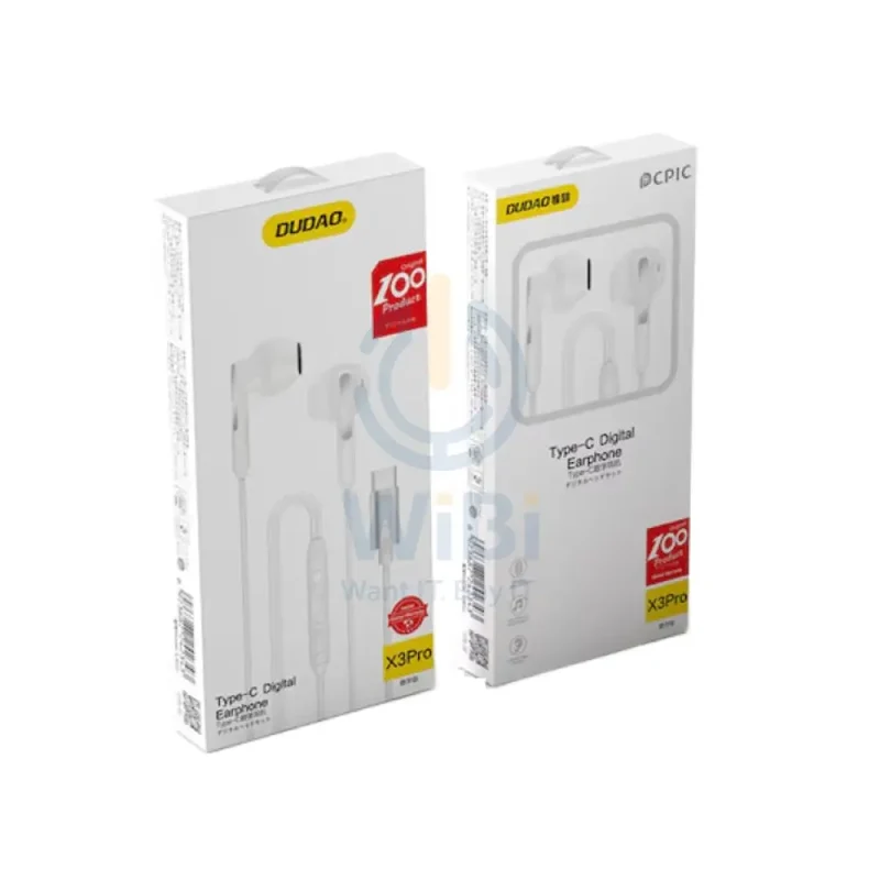 DUDAO X3Pro Earphone - USB-C / Wired / White