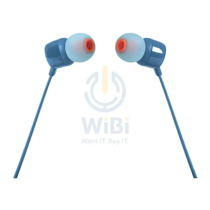 JBL Tune 110 Earphones - 3.5mm / In-ear / Wired / Blue