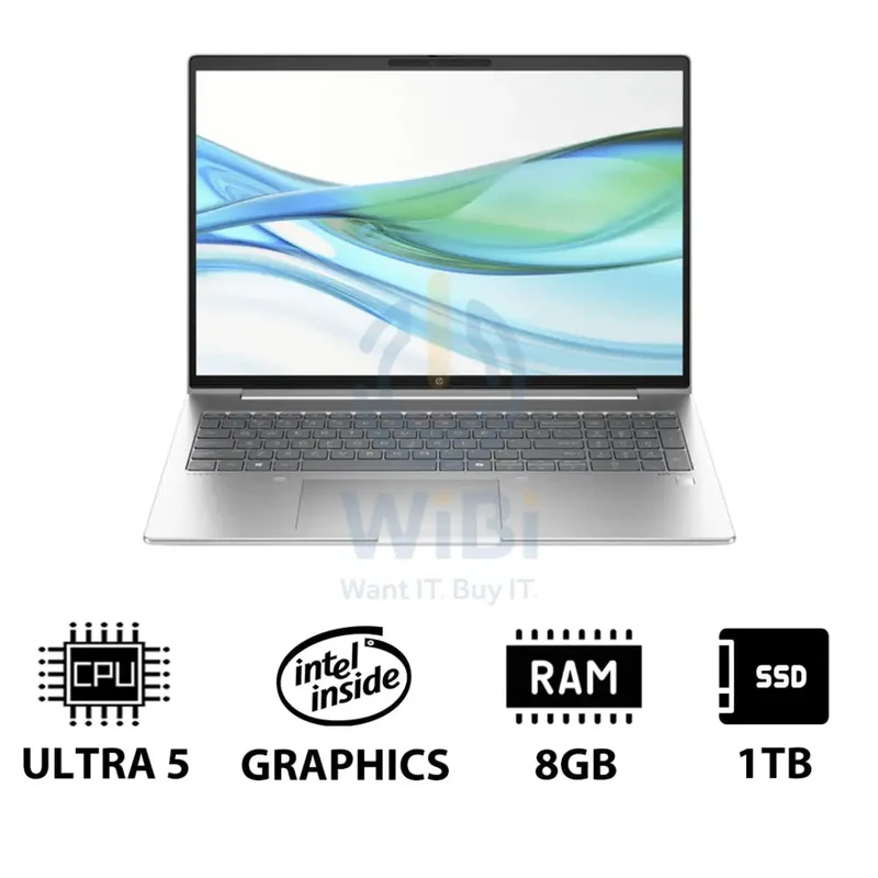HP ProBook 460 G11 - 16" WUXGA / Ultra 5 125U / 8GB / 1TB (NVMe M.2 SSD) / DOS (Without OS) / 1YW / Pike silver - Laptop