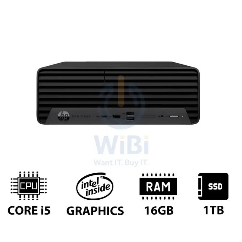 HP Pro SFF 400 G9 - i5 / 16GB / 1TB (NVMe M.2 SSD) / DOS (Without OS) / 1YW - Desktop