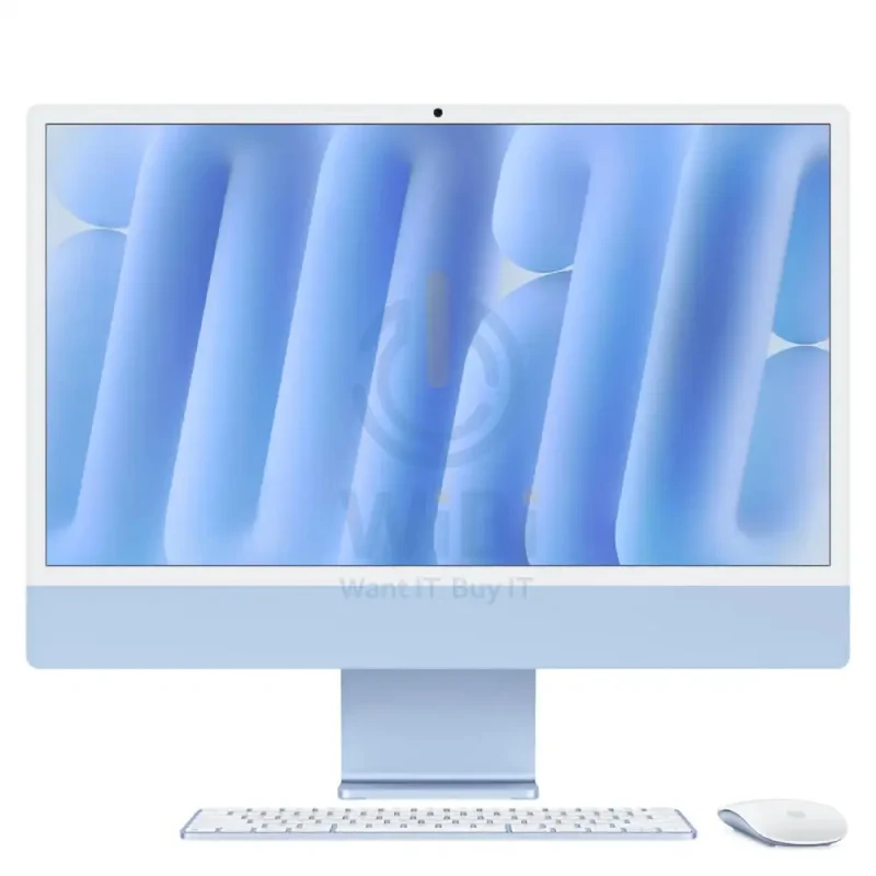 Apple iMac - 24" Standard Glass / M4 / 10-Core CPU / 10-Core GPU / 16 Core Neural Engine / 32GB RAM / 1TB SSD / Arb/Eng / Blue / 1YW