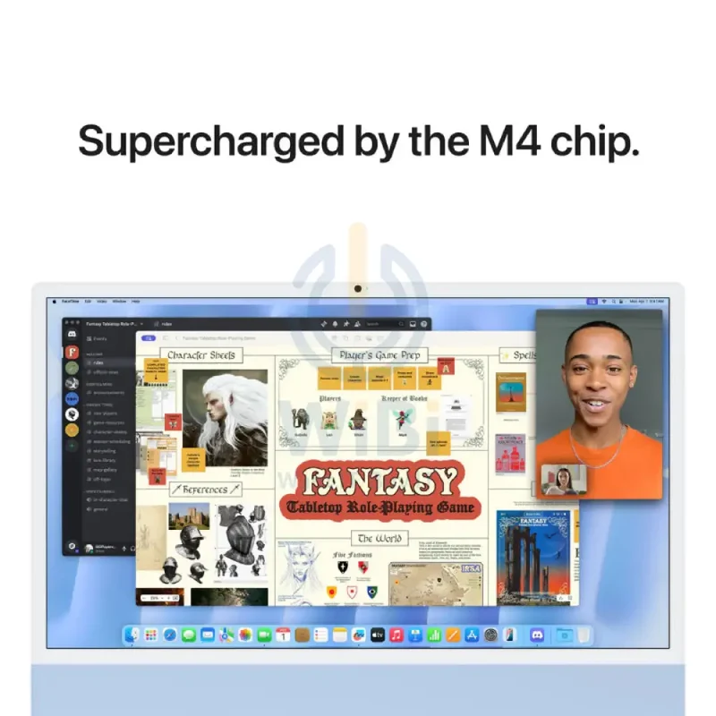 Apple iMac - 24" Standard Glass / M4 / 10-Core CPU / 10-Core GPU / 16 Core Neural Engine / 24GB RAM / 512GB SSD / Arb/Eng / Blue / 1YW