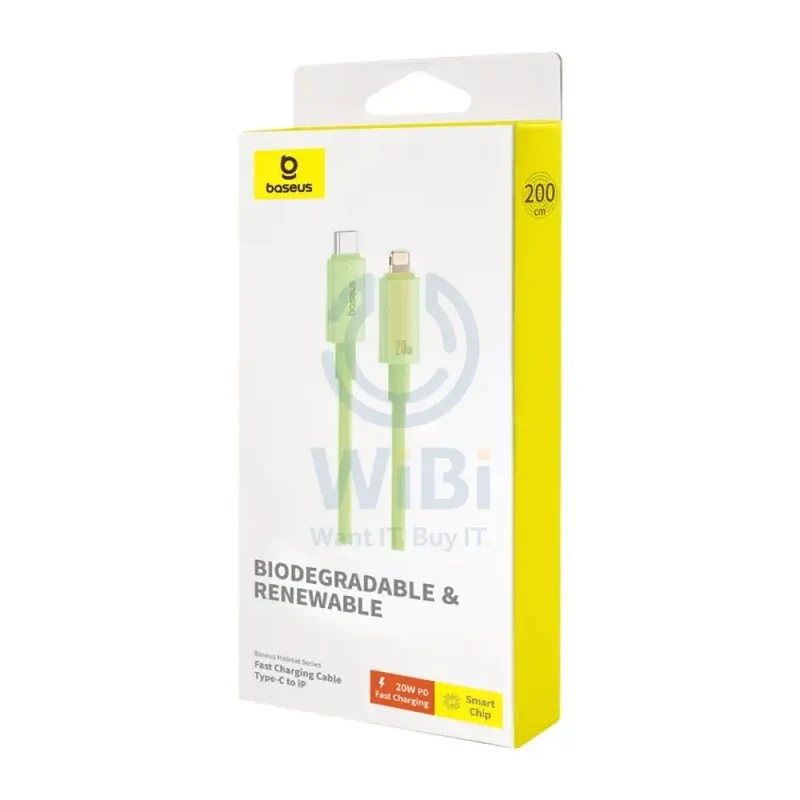 Baseus Habitat Series Fast Charging USB-C to Lightning Cable - 2M / Natural Green