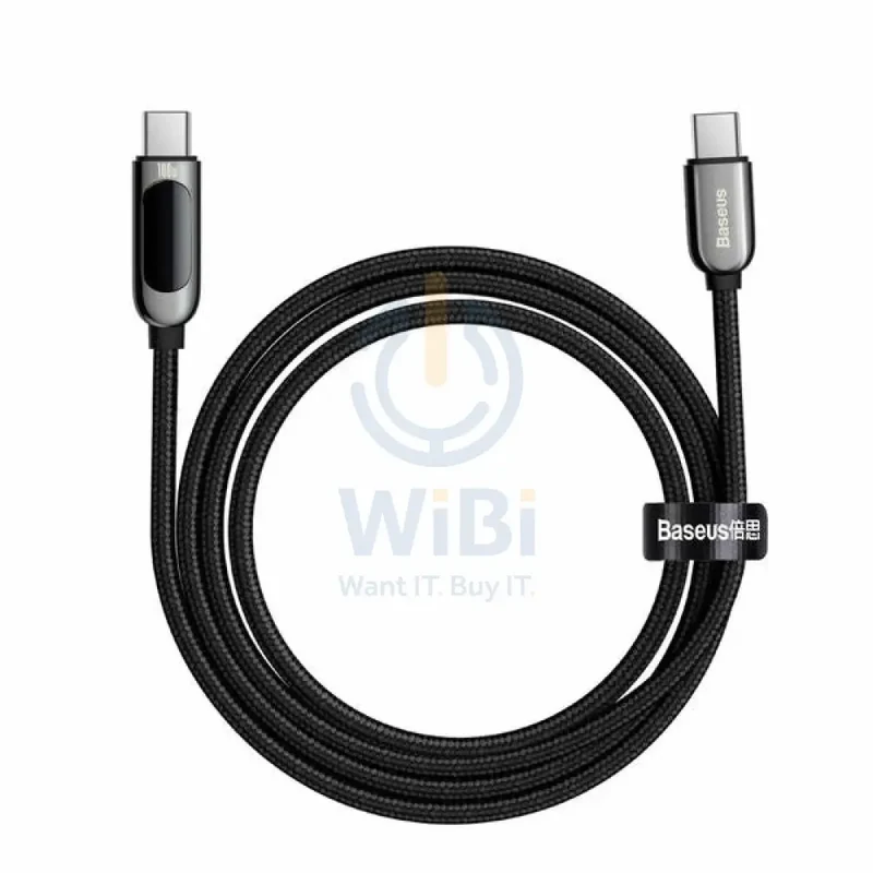 Baseus Display Fast Charging Data Cable Type-C to Type-C - 100W / 1m / Black