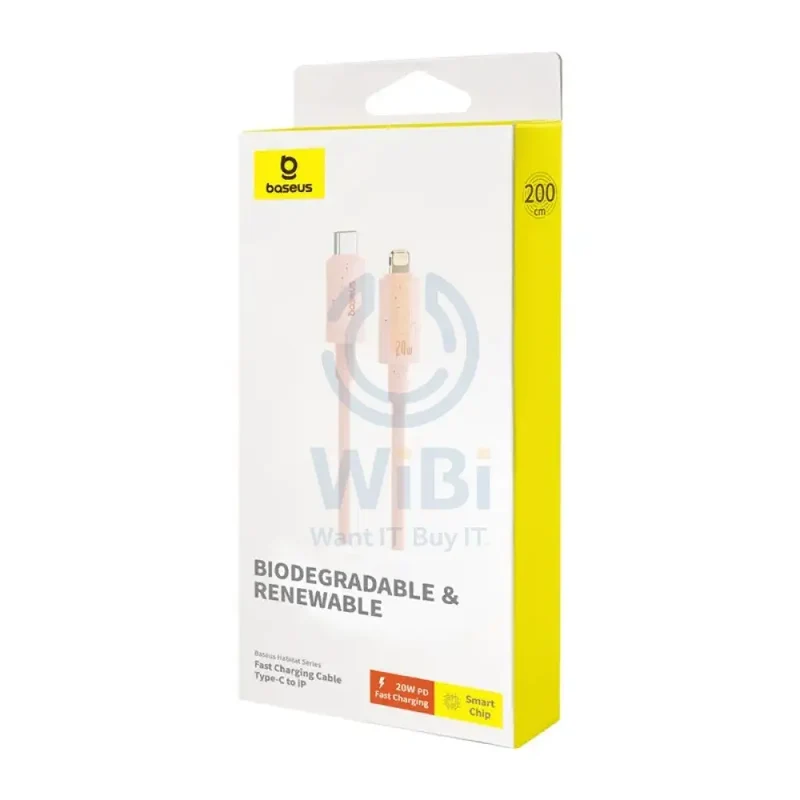 Baseus Habitat Series Fast Charging USB-C to Lightning Cable - 2m / Wheat Pink