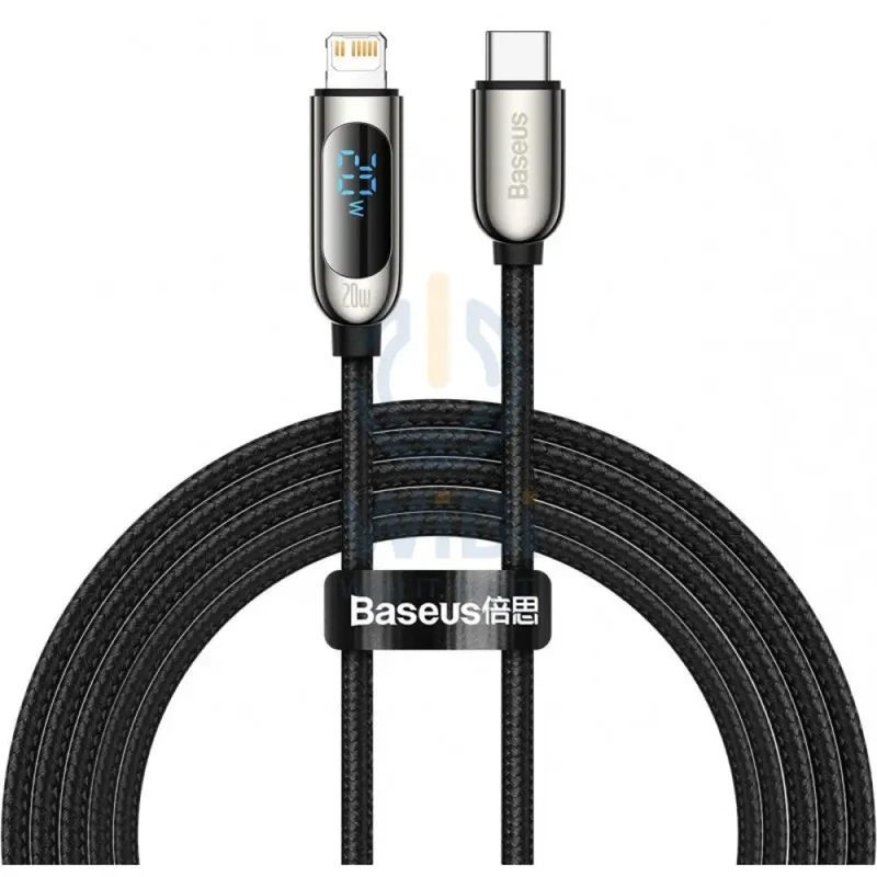Baseus Display Fast Charging Data Cable Type-C to IP - 20W / 2m / Black