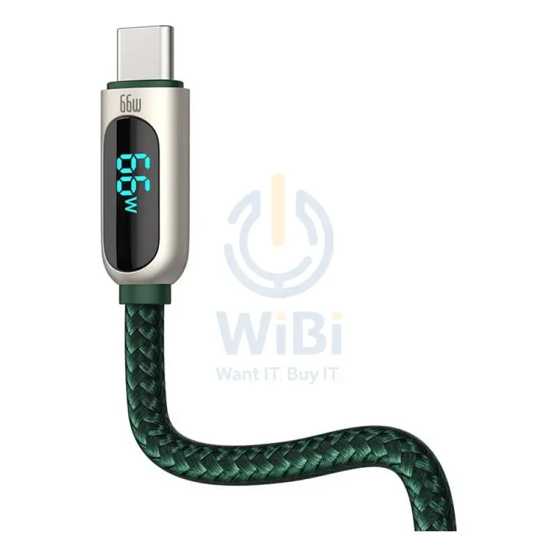 Baseus Display Fast Charging Data Cable USB to Type-C - 66W / 2m / Green