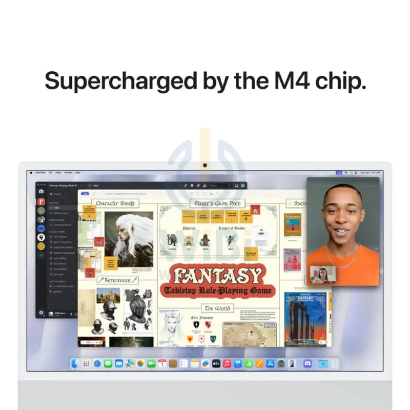 Apple iMac - 24" Standard Glass / M4 / 10-Core CPU / 10-Core GPU / 16 Core Neural Engine / 24GB RAM / 512GB SSD / Arb/Eng / Silver / 1YW