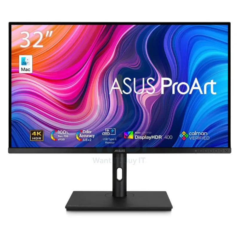 ASUS PA329CV ProArt Display - 32" 4K UHD / 5ms / 60Hz / USB 3.2 Gen 1 Type-A / USB-C / DP 1.2 / HDMI 2.0 / Speaker / 3YW - Professional Monitor