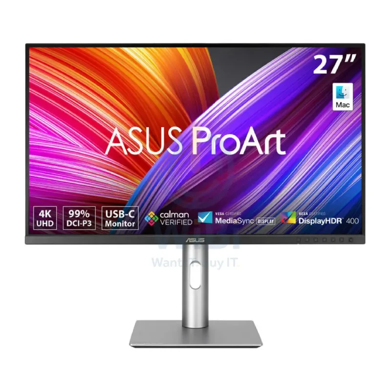 شاشة احترافية أسوس برو آرت PA279CRV، مقاس 27 بوصة، 4K UHD، تردد تحديث 60 هرتز، زمن استجابة 5 مللي ثانية، يو إس بي-A 3.2 الجيل الأول، يو إس بي-C 3.2 الجيل الأول، يو إس بي-C، ديسبلاي بورت 1.4، HDMI 2.0، مكبر صوت، ضمان 3 سنوات