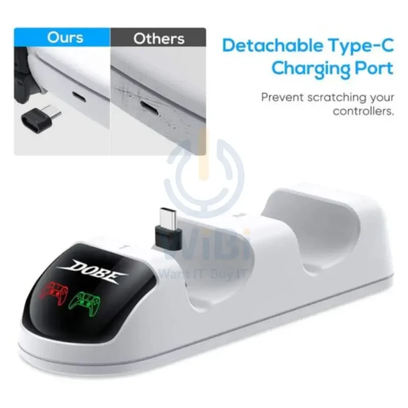 DOBE TP5-0506 Charging Dock For PS5 Wireless Controller Charger - White