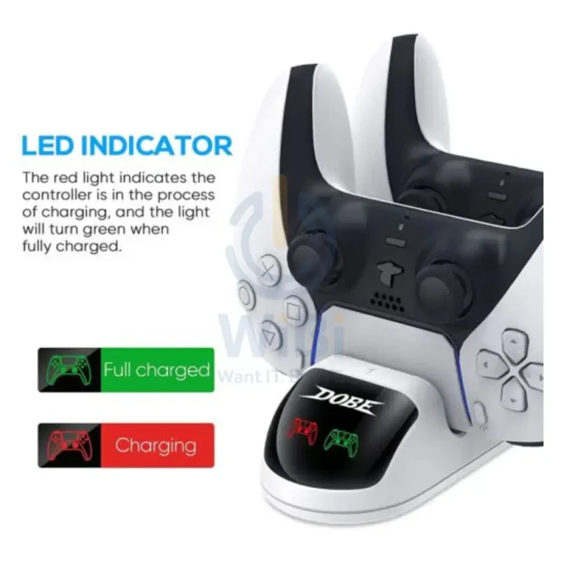 DOBE TP5-0506 Charging Dock For PS5 Wireless Controller Charger - White