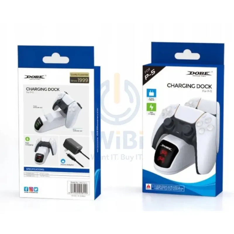 DOBE TP5-0506 Charging Dock For PS5 Wireless Controller Charger - White