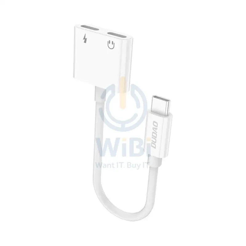 DUDAO L13C 2-in-1 Adapter - USB-C / White