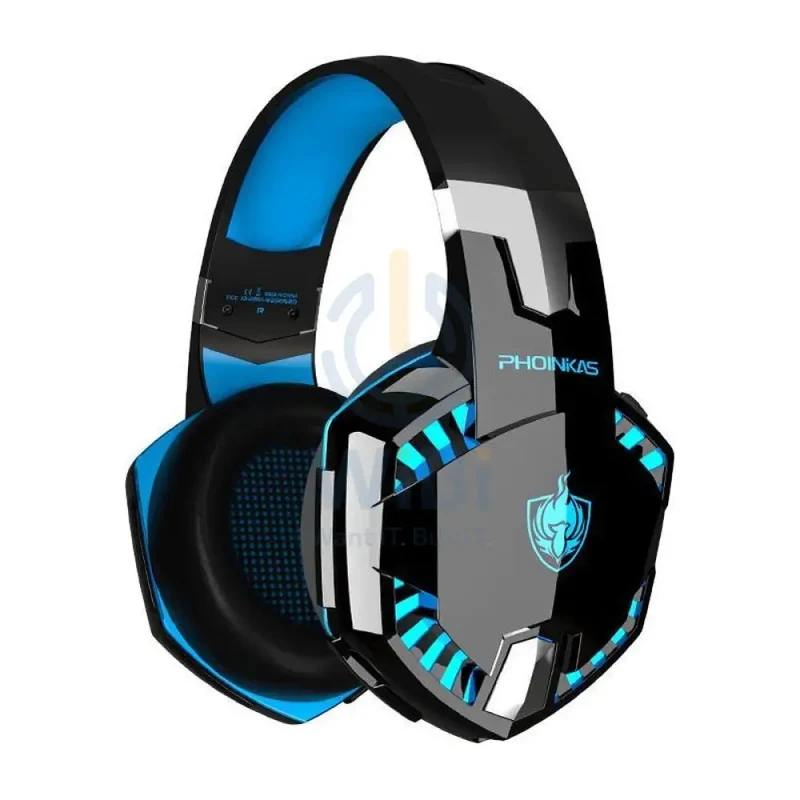PHOINIKAS G2000BT Gaming Headphones with Adapter - Blue