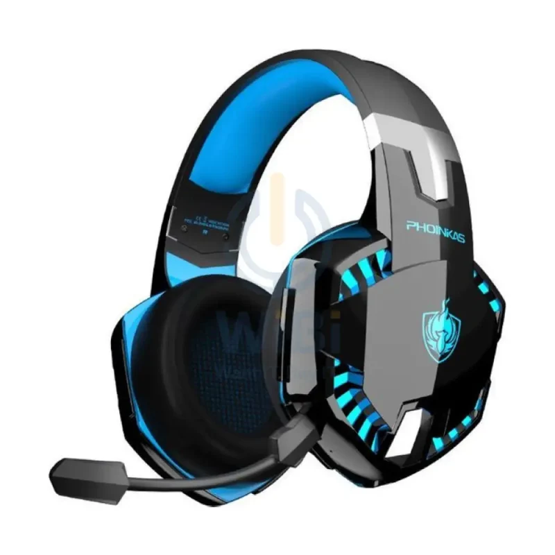 PHOINIKAS G2000BT Gaming Headphones with Adapter - Blue
