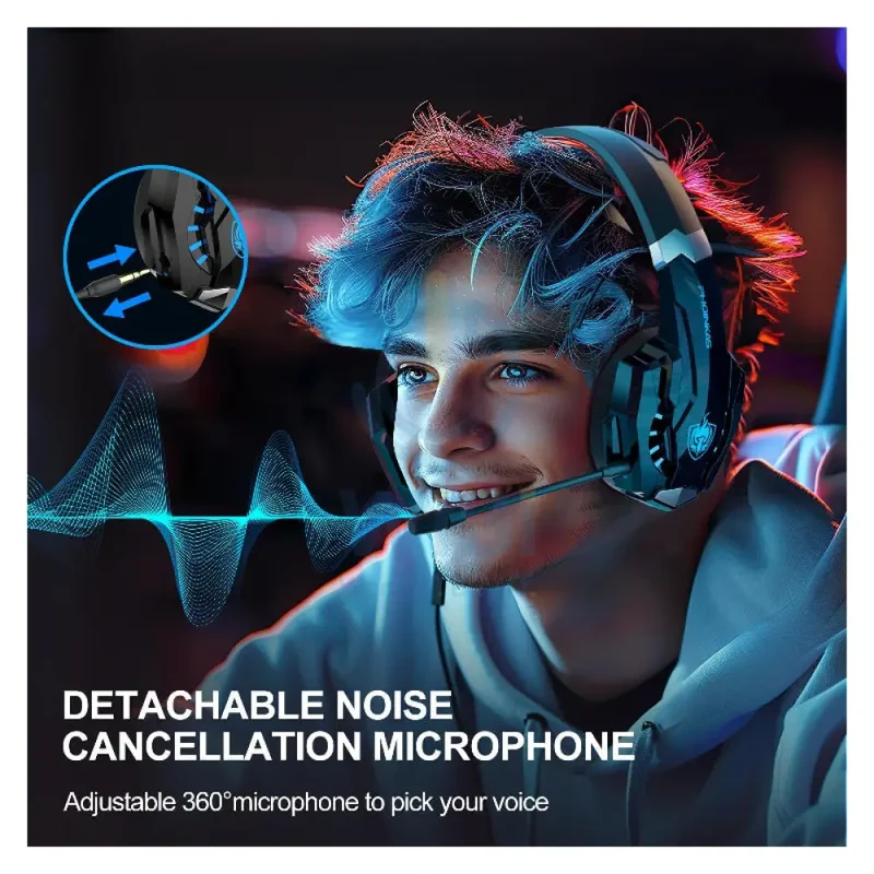PHOINIKAS G9000 MAX Gaming Headphone - Black/Blue