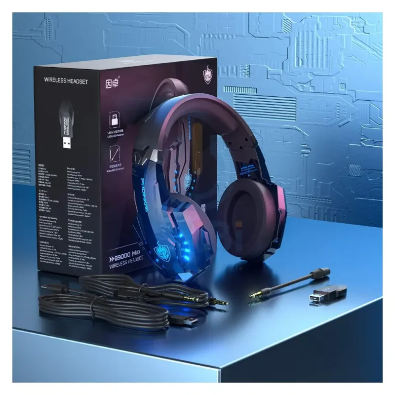PHOINIKAS G9000 MAX Gaming Headphone - Black/Blue