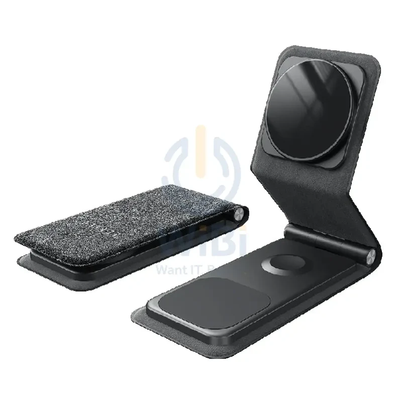 Levelo Arch Trio MagSafe Wireless Qi Compact Charging Stand - Grey