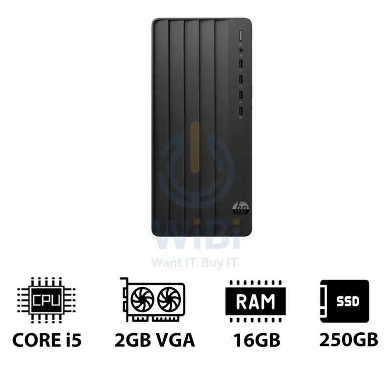 HP Pro Tower 290 G9 - i5 / 16GB / 250GB (NVMe M.2 SSD) / 2GB VGA / DOS (Without OS) / 1YW - Desktop