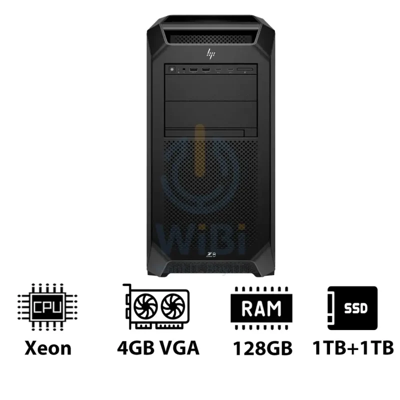 HP Z8 G5 Workstation - Xeon-2.0GHz / 12-Cores / 128GB / 1TB + 1TB (NVMe M.2 SSD) / T400 4GB VGA / DOS (Without OS) / 3YW