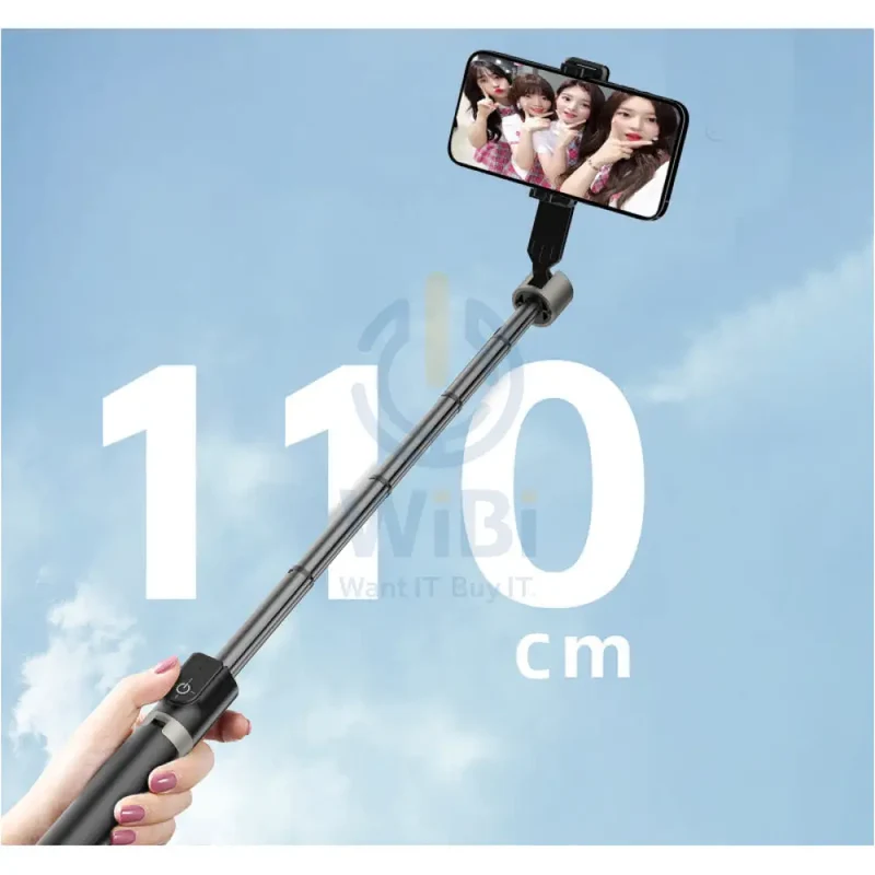 DUDAO F18 Retractable Remote Control Tripod Selfie Stick - Black