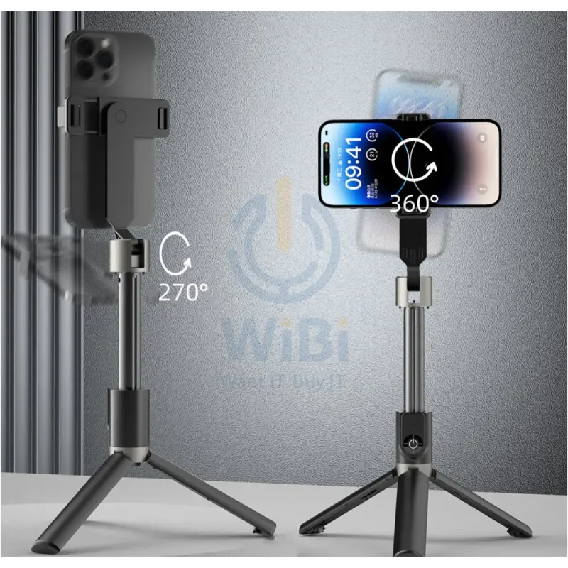 DUDAO F18 Retractable Remote Control Tripod Selfie Stick - Black