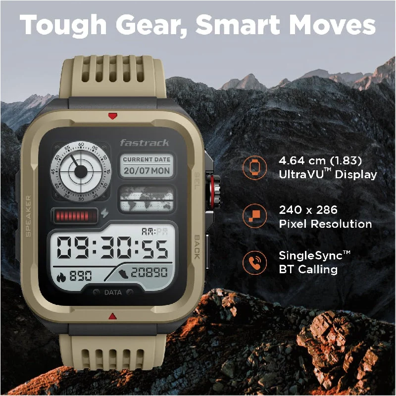 Fastrack Active Smart Watch - 1.83"TFT / Bluetooth / Black