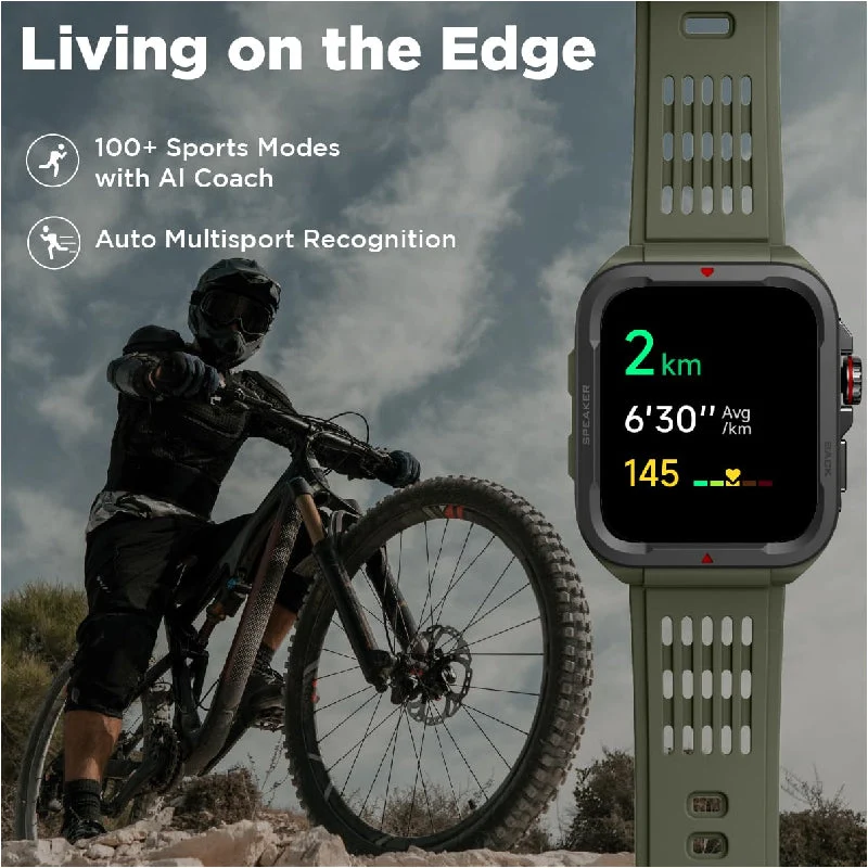 Fastrack Active Smart Watch - 1.83"TFT / Bluetooth / Khaki