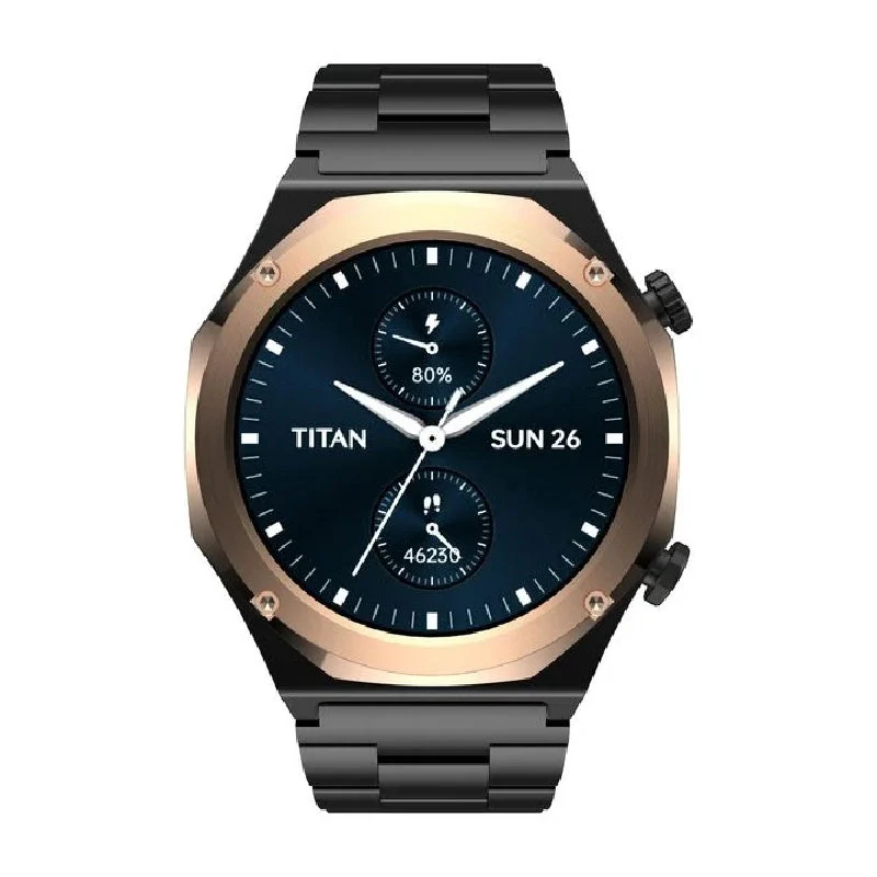 TITAN Maestro Smart Watch - 1.43"AMOLED / Bluetooth / Black/Rose Gold Bezel