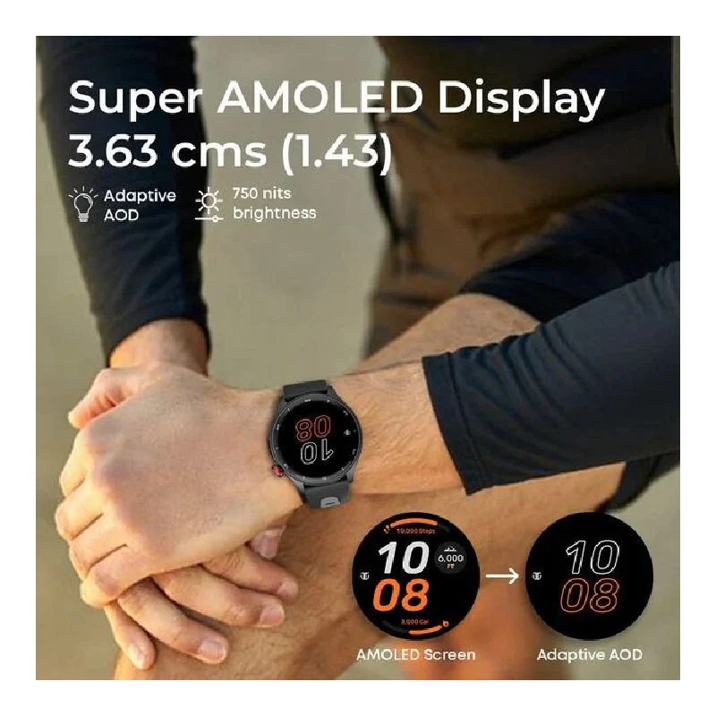 TITAN Celestor Smart Watch - 1.43"AMOLED / Bluetooth / Black