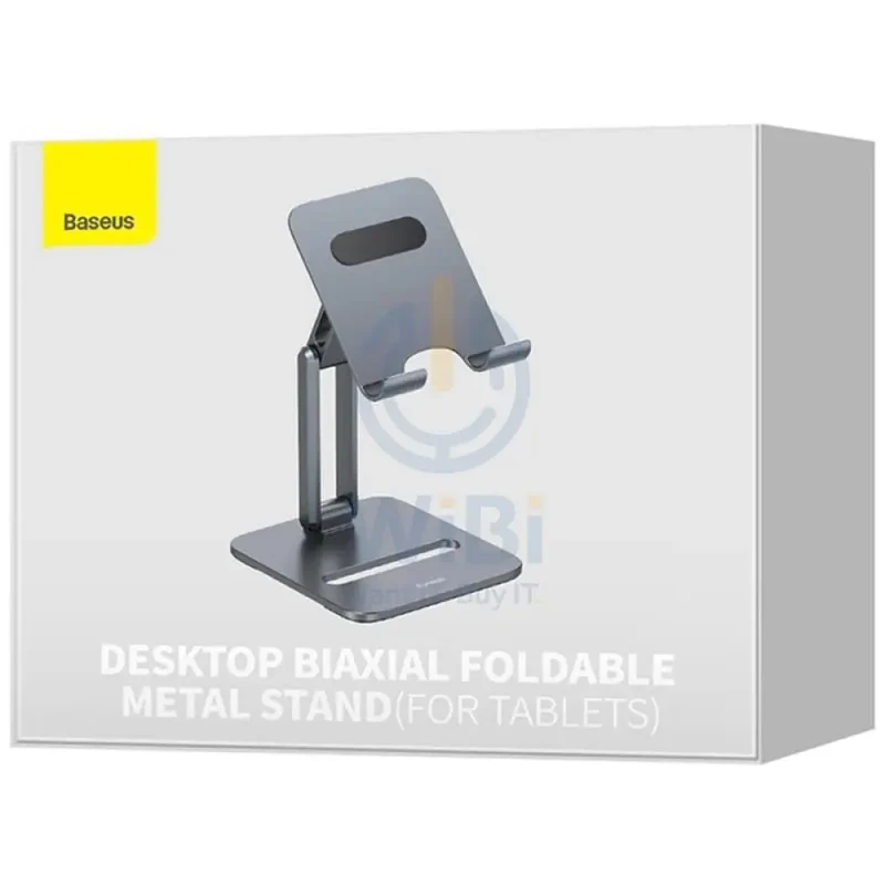 Baseus Biaxial Foldable Metal Desktop Stand For Tablets - Grey