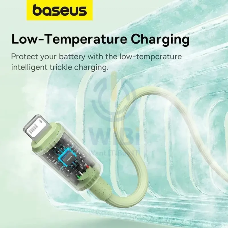 Baseus Habitat Series Fast Charging USB-A to Lightning Cable 2M - Natural Green