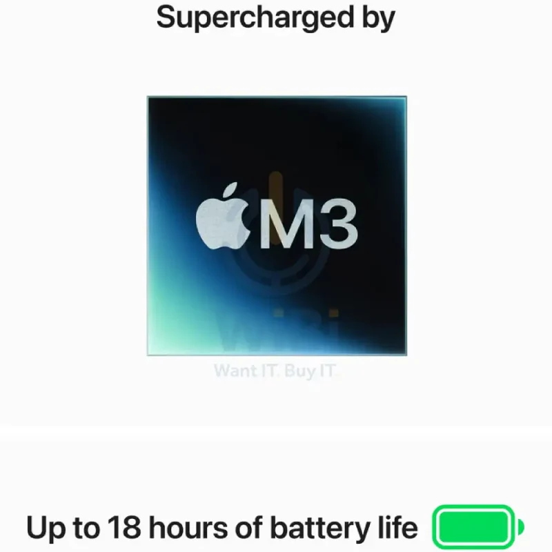 Apple MacBook Air - 15.3" / M3 / 8-Core CPU / 10-Core GPU / 8GB RAM / 512GB SSD / Arb/Eng / Midnight / 1YW