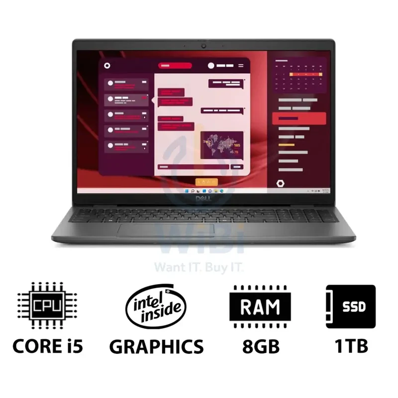 Dell Latitude 3550 - 15.6" FHD / i5 / 8GB / 1TB (NVMe M.2 SSD) / DOS (Without OS) / 1YW - Laptop
