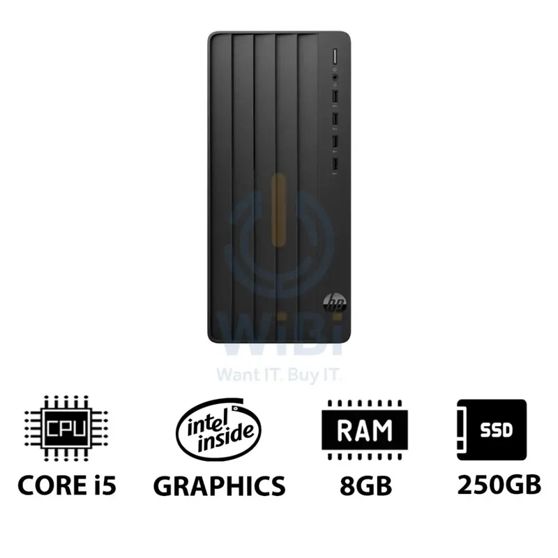 HP Pro Tower 290 G9 - i5 / 8GB / 250GB (NVMe M.2 SSD) / DOS (Without OS) / 1YW - Desktop